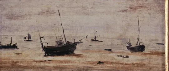 Bateaux échoués à marée basse