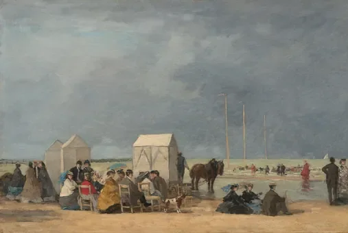 Bathing Time at Deauville