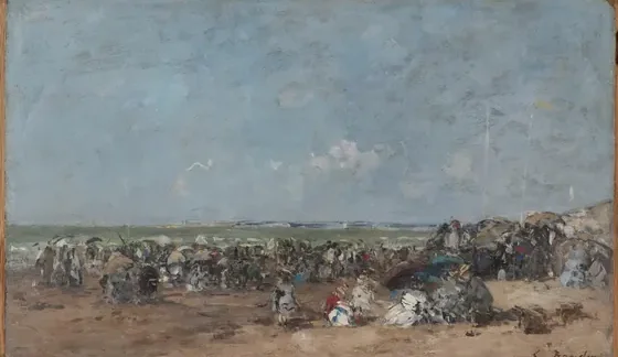 Beach Scene in Trouville