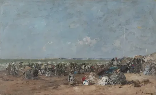 Scène de plage à Trouville — Eugène Boudin