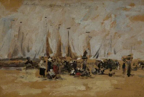 Beach Scene, possibly Harfleur