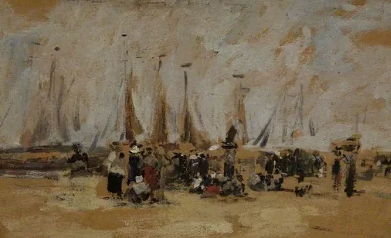 Beach Scene, possibly Harfleur
