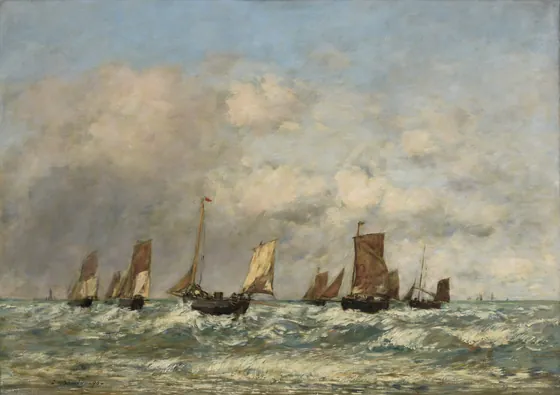 Berck : le départ des barques