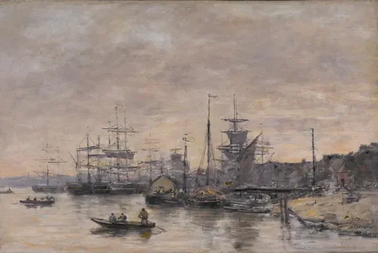 Bordeaux, le port — Eugène Boudin