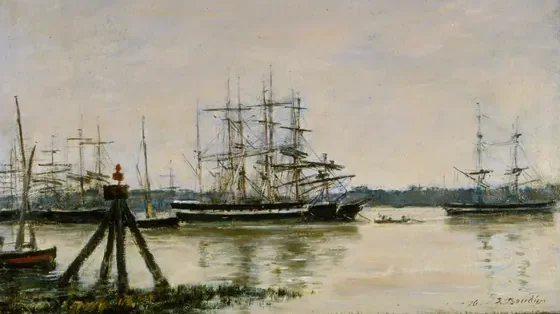 Bordeaux - Le port — Eugène Boudin