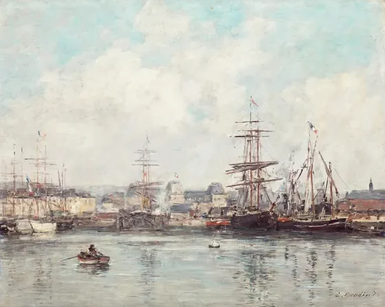 Le Bassin Casimir-Delavigne au Havre — Eugène Boudin