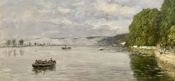 Caudebec-en-Caux, bateaux sur la Seine