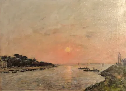 Coucher de soleil, Saint-Valéry-sur-Somme — Eugène Boudin
