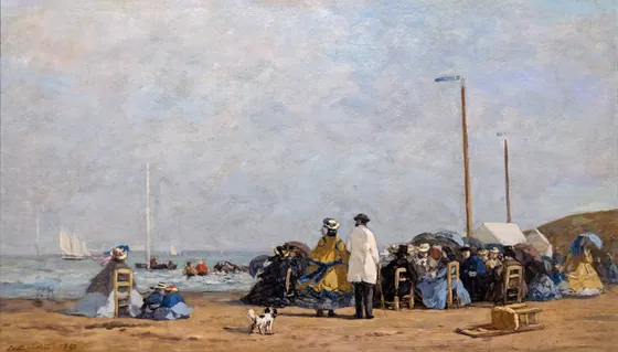 Crinolines sur la plage