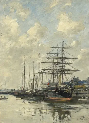 Deauville, le bassin — Eugène Boudin