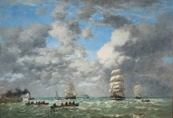 En quittant le port du Havre