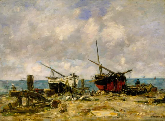 Étretat - Stranded ships