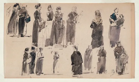 Étude de 16 personnages