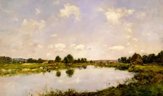 Eugène Boudin - Deauville - O rio morto, 1890