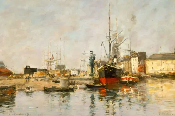Eugène Boudin - Havre. Ancoradouro da barra, 1889