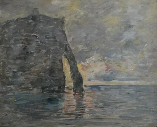 Falaises à Étretat — Eugène Boudin