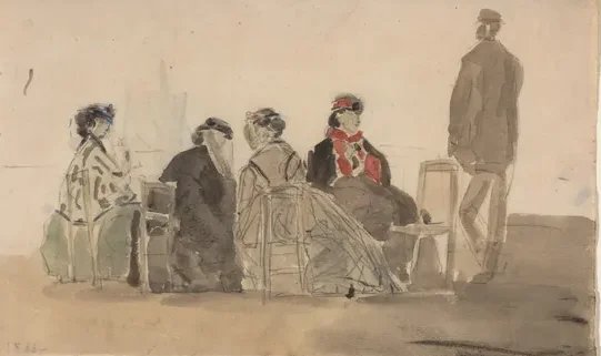 Four Ladies Seated at Trouville