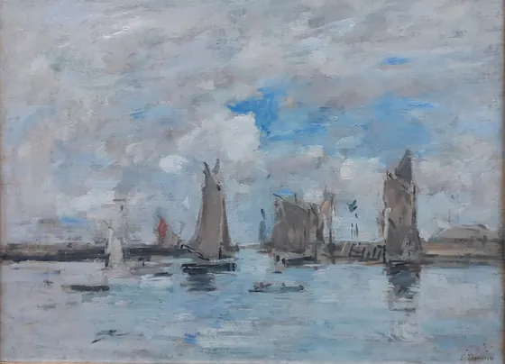 L'Entrée du port de Trouville