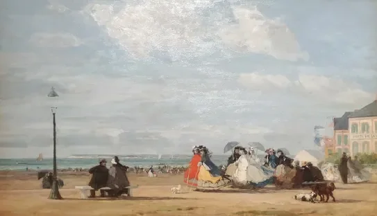 La Plage à Trouville - L'Imperatrice Eugenie et sa Suite