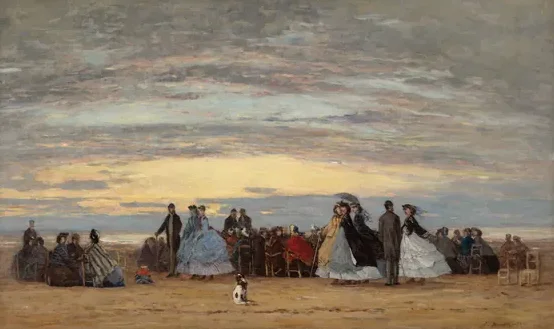 La plage à Villerville — Eugène Boudin