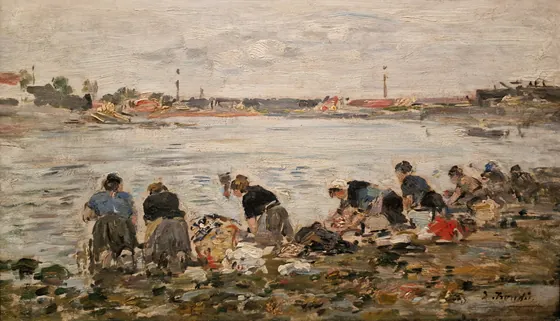Lavandières au bord de la Touques