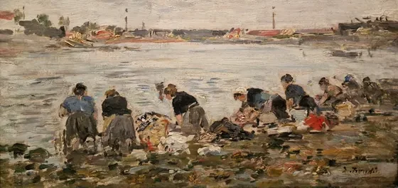 Lavandières au bord de la Touques