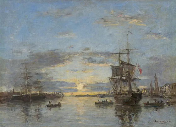 Le Havre: The Outer Harbor at Sunset