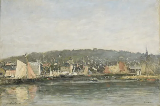 Le port de Trouville le matin