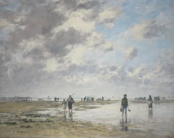 Marée basse, Berck — Eugène Boudin