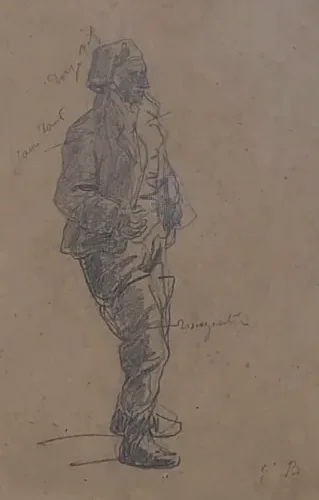 Marin-pêcheur debout au bonnet — Eugène Boudin