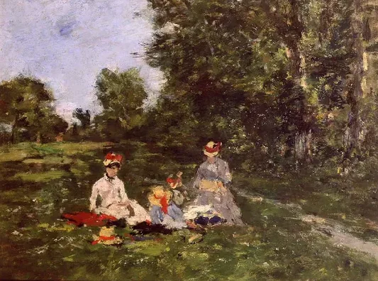 Paysage avec personnages — Eugène Boudin