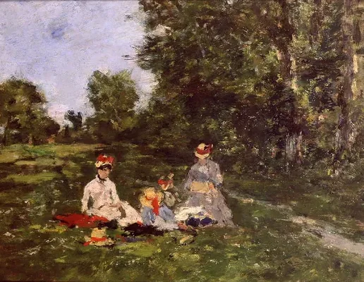 Paysage avec personnages