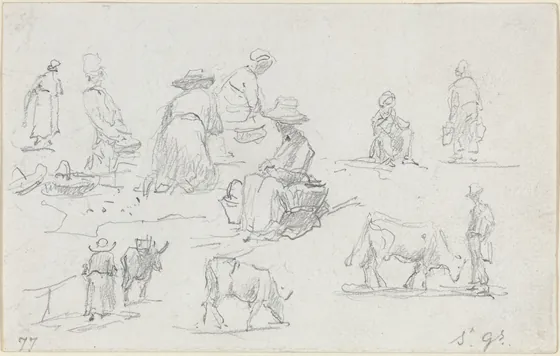 Peasants and Cows [recto]