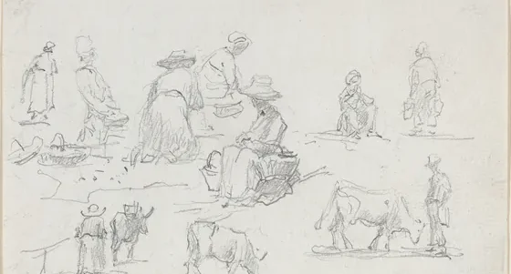 Peasants and Cows [recto]