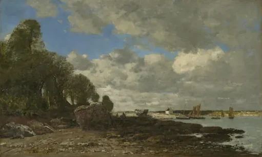 Plougastel. Le passage du bac — Eugène Boudin