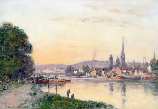 Rouen, vue prise du Cours-la-Reine — Eugène Boudin