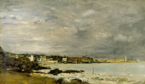 Scene of a beach and reefs