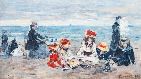 Sur la plage de Trouville