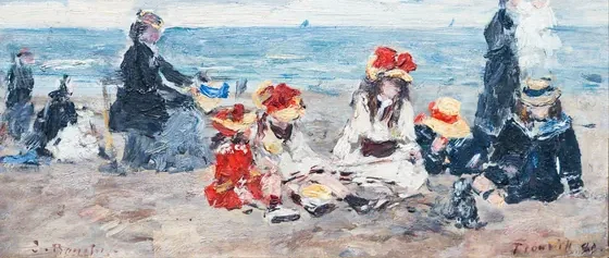 Sur la plage de Trouville