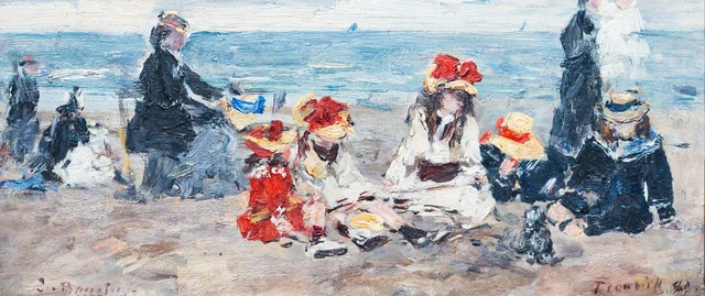 トルーヴィルの浜で