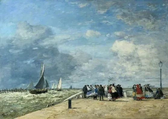 La Jetée de Trouville — Eugène Boudin