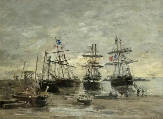 The Port of Portrieux at Low Tide