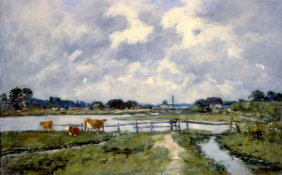 The Valley of the Touques - Cows in the Meadow