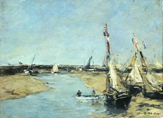 Trouville, Les jetées, marée basse
