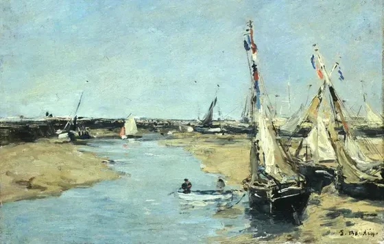 Trouville, Les jetées, marée basse
