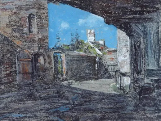 Vieille cour à Honfleur