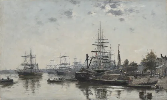 Vue de Bordeaux, du quai des Chartrons