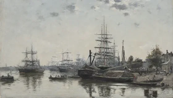 Vue de Bordeaux, du quai des Chartrons