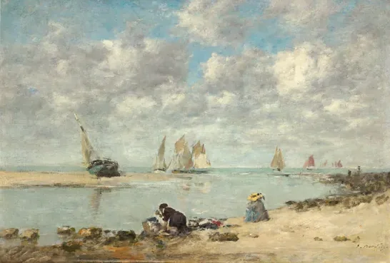 Lavandière près de Trouville — Eugène Boudin