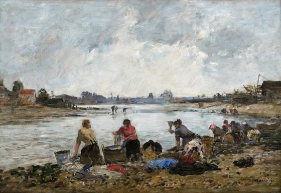 Washerwomen at the Touques River
